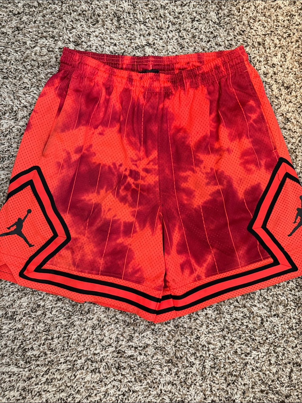 Nike Jordan Red Tie-Dye Basketball Shorts